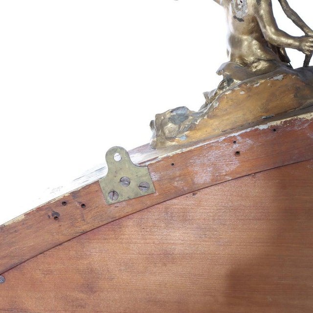 Oversized Boston Classical Giltwood Over Mantle Mirror With Cherubs C1860 For Sale - Image 13 of 16