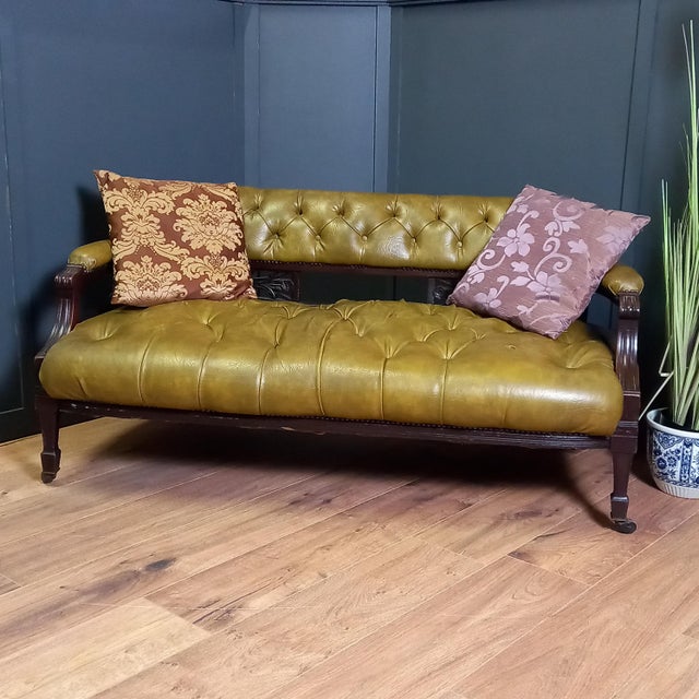 Victorian Chesterfield Reading Bench For Sale - Image 14 of 16