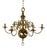 Dutch Brass Rembrandt Chandelier with Six Arms, 1940s For Sale