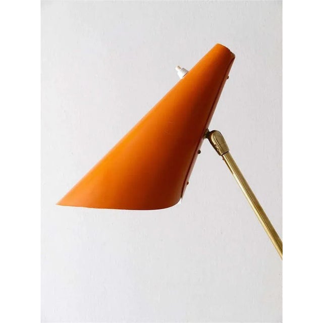 Modern Modernist Vienna Cone Clamp Lamp attributed to J. T. Kalmar, 1950s For Sale - Image 3 of 11