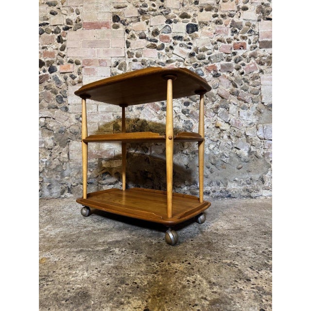 Vintage Blonde Drinks Trolley from Ercol, 1960s For Sale - Image 14 of 18