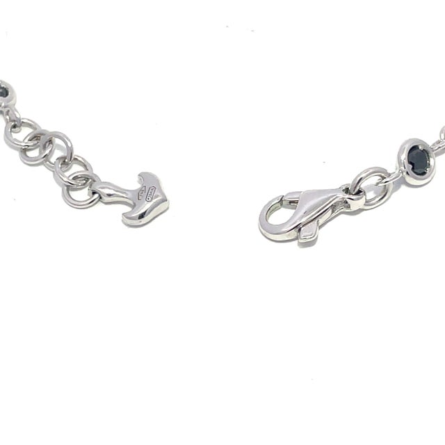 Modern Leo Pizzo Designer 18k White Gold Black Diamond Bracelet For Sale - Image 3 of 7