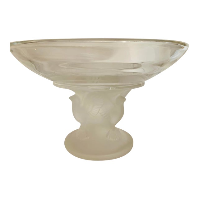 Mid 20th Century Sasaki Crystal "Wings" Centerpiece/Compote Bowl For Sale