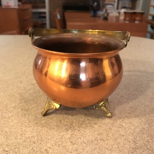 Vintage Brass & Copper Cauldron Chairish