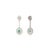 14k White Gold Cluster Diamond Emerald Floral Earrings- A Pair For Sale In New York - Image 6 of 11