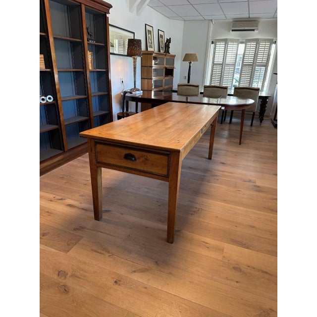 French Farmhouse Table in Cherry For Sale - Image 13 of 15