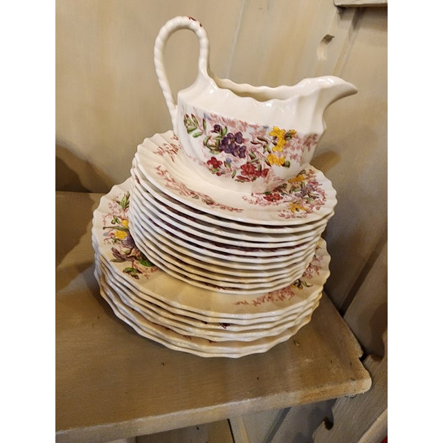 Ceramic 1940s Spode Fairy Dell Vintage Dinner Set 49 Piece For Sale - Image 7 of 7