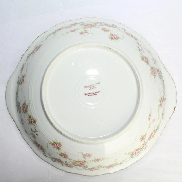 10" Round Bowl - Theodore Havilland Limoges Double Gold Schleiger 340 For Sale In Philadelphia - Image 6 of 8