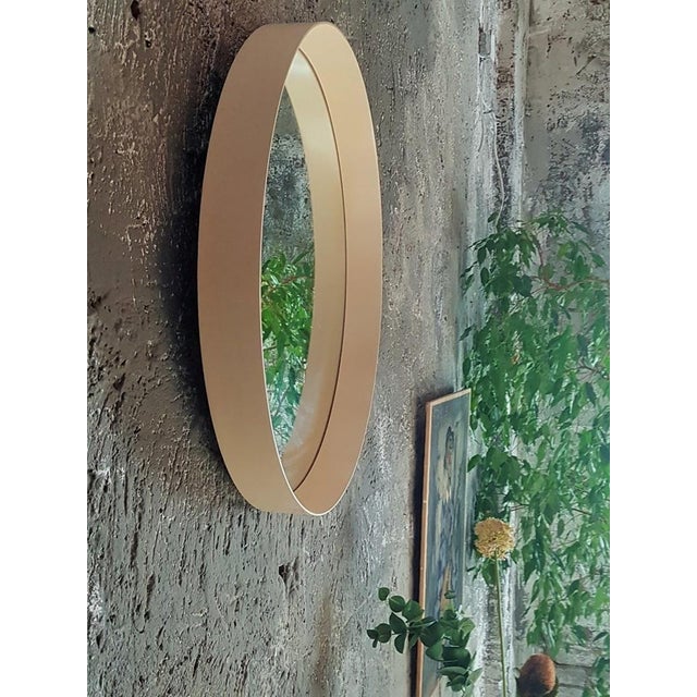 White Frame Round Wall Mirror, Italy, 1960s For Sale - Image 15 of 18
