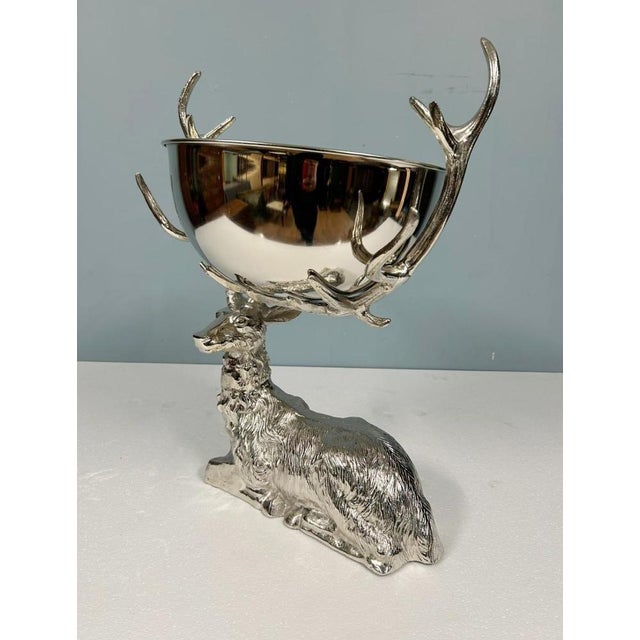 Silver Plate Stag Champagne Cooler For Sale - Image 9 of 10