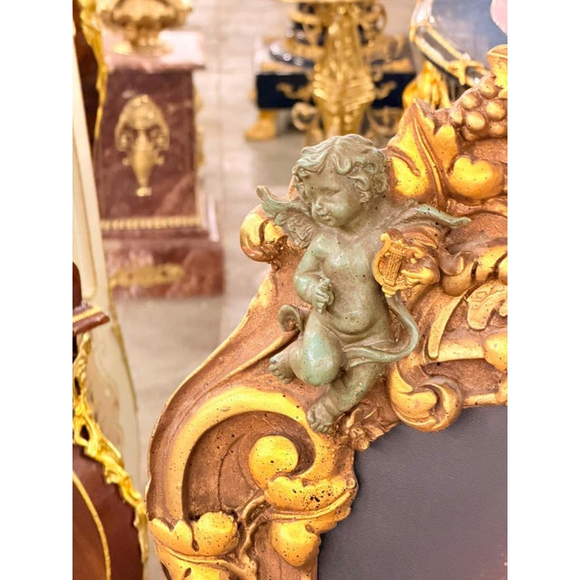 Gold Vintage Rococo Cherub Angel Decorative Wall Art For Sale - Image 8 of 10