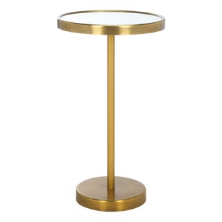 Hentry Side Table in Gold / Mirror For Sale