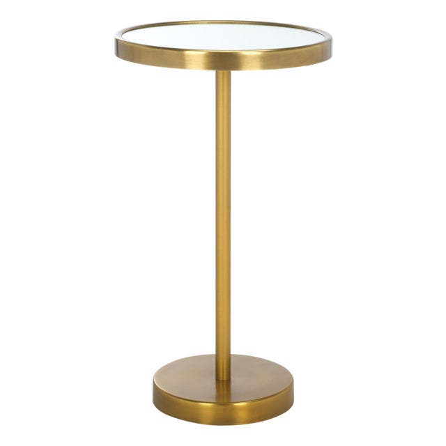 Hentry Side Table in Gold / Mirror For Sale