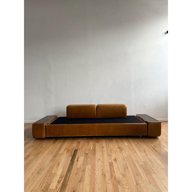 Daybed Sofa in Caramel Leather Upholste by Tito Agnoli, Cinova, 1960s For Sale In New York - Image 6 of 10