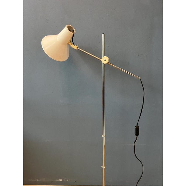 Vintage White Adjustable Floor Lamp For Sale - Image 6 of 11
