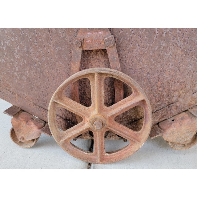 Brown Factory or Ore Industrial Cart 19th Century For Sale - Image 8 of 11