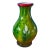 Art Glass Vase White Flower Design For Sale