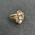 14K Gold & Diamond Ring Swirled Freeform Cluster Three Stone Vintage Size 6.25 Vintage condition with some general wear...