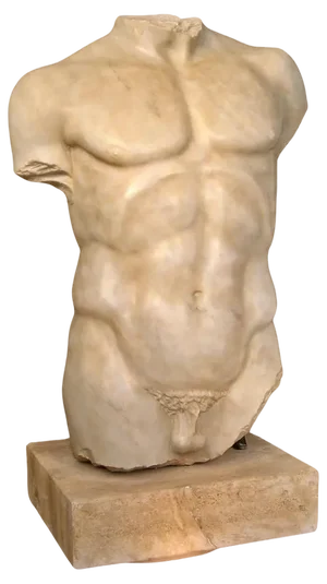 Early 20th Century Italian Torso Carrara Marble
