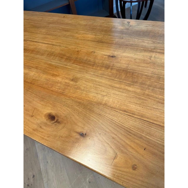 French Farmhouse Table in Cherry For Sale - Image 10 of 15