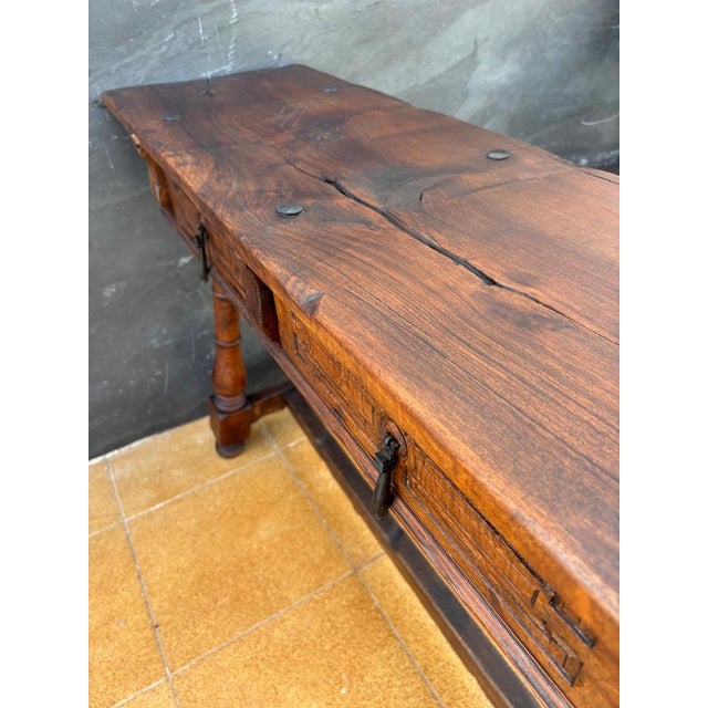 Spanish Renaissance Revival Three-Drawer Console Table, 1920 For Sale - Image 18 of 18