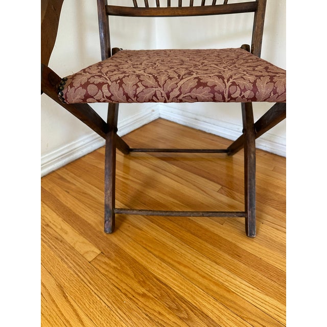 Late 19th Century William Morris English Arts and Crafts Folding Camp Chair For Sale - Image 10 of 11