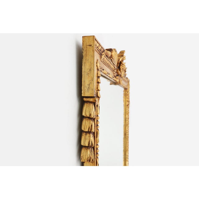 Gold Baroque Gilt Carved Wooden Wall Mirror, Belgium 1950s For Sale - Image 8 of 13