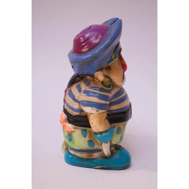 Mid-Century Japanese "Boudoir Pets" Paper Mache Pirate Bank For Sale - Image 4 of 11