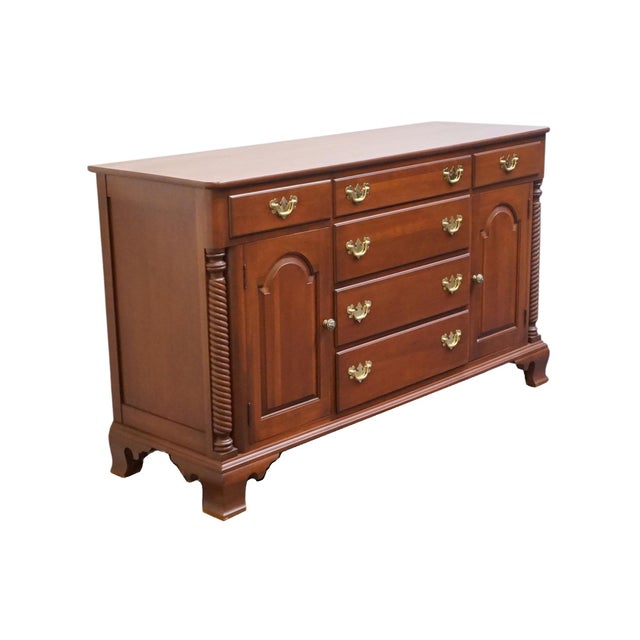 Traditional Willett Furniture Traditional Style Solid Wildwood Cherry 62" Buffet 6550 For Sale - Image 3 of 15