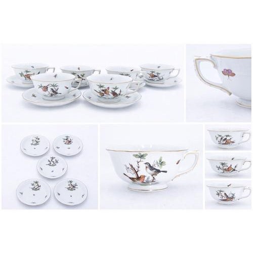 Herend Herend Rothschild Bird Pattern Set of Fine Hungarian China - 107 Pieces For Sale - Image 4 of 8