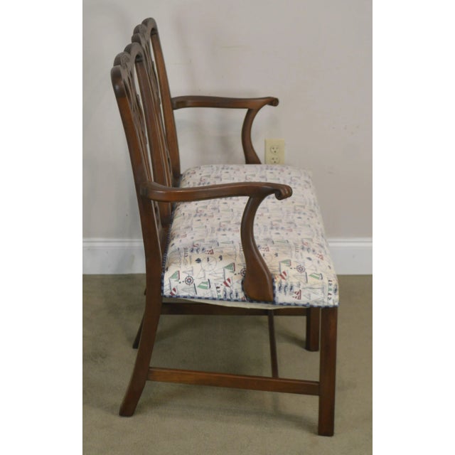 Kittinger Kittinger Chippendale Style Mahogany Double Back Settee A For Sale - Image 4 of 12