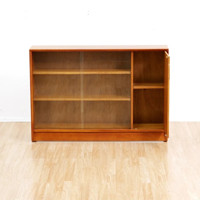 Brown 1960s Mid Century China Entryway Cabinet by Herbert E. Gibbs For Sale - Image 8 of 10