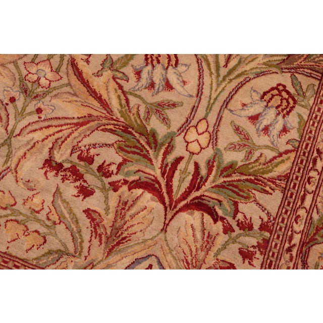 Shabby Chic Shabby Chic 1990's Pak-Persian Taupe/Rust Wool Rug - 6'2'' X 9'1'' For Sale - Image 3 of 9