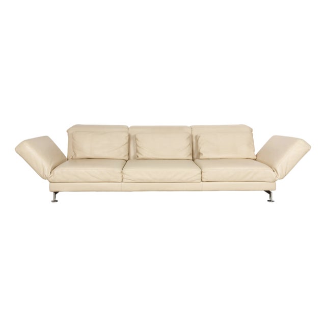 Moule 3-Seater Sofa in Beige Leather from Brühl For Sale
