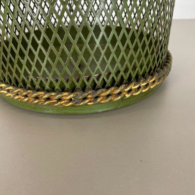 Metal Hollywood Regency Gilded Metal Umbrella Stand from Li Puma, Firenze, Italy, 1950s For Sale - Image 7 of 18