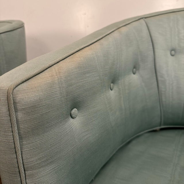 Pair of Kipp Stewart for Directional Barrel Chair on Casters For Sale - Image 9 of 12