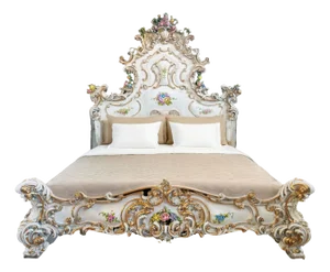 Vintage Carved Bedroom Set, 1970s, Set of 5