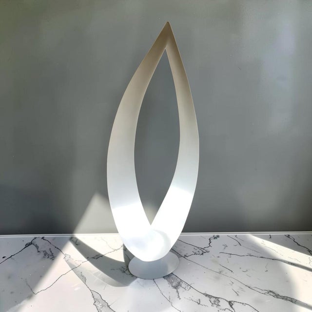 Metal Vintage Monumental Tusk Style Floor Lamp For Sale - Image 7 of 11