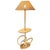 Mid-Century Modern Restored Rare Mid Century Rattan Pole Floor Lamp & Drink Stand W Magazine Holder For Sale - Image 3 of 10