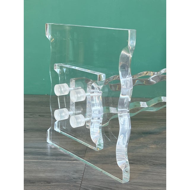 1980s Vintage Lucite Table Base For Sale - Image 5 of 10
