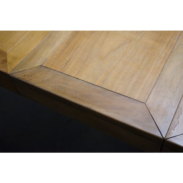1950s Michael Taylor for Baker Walnut Extension Dining Table Far East Collection For Sale - Image 14 of 18
