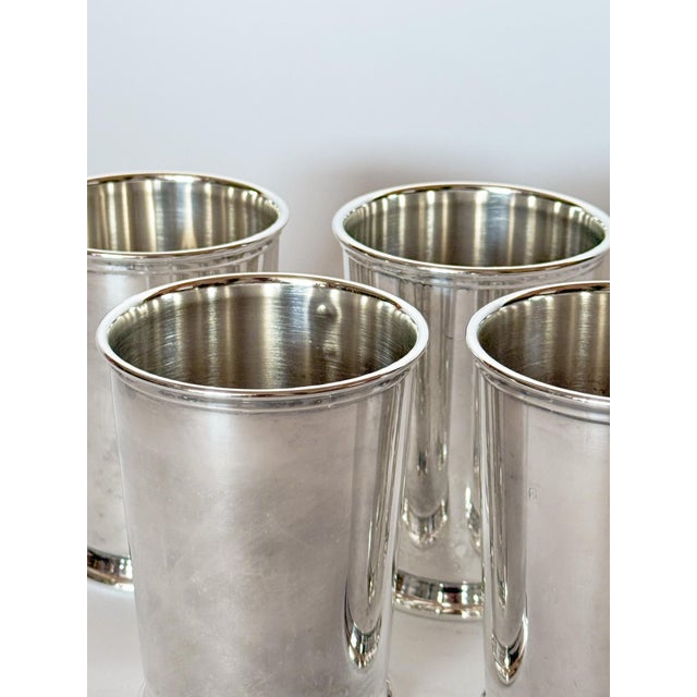 Vintage Silver Plated Mint Julep Cups, Reed & Barton, Set of 4 For Sale - Image 16 of 17