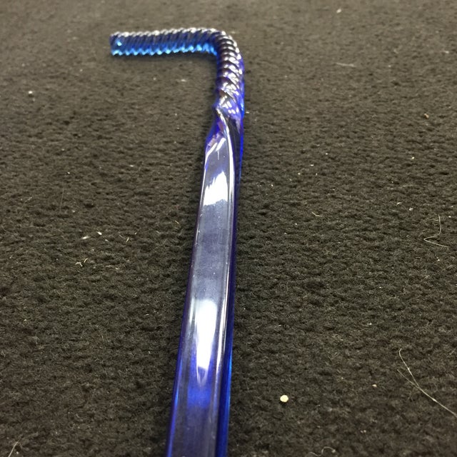 Antique Blue Barley Twist Glass Walking Stick Chairish