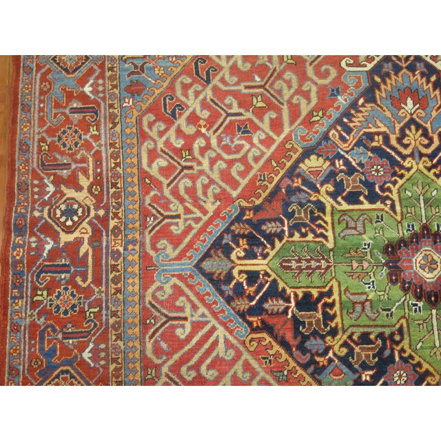 Antique Heriz, 8'7'' X 11'6'' For Sale - Image 10 of 12