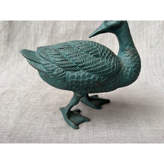 Vintage Green Cast Iron Statue For Sale - Image 4 of 18