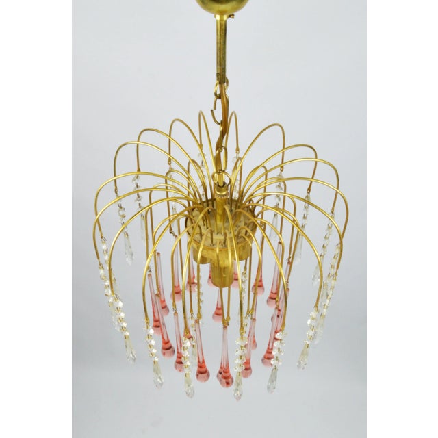 Chandelier attributed to P. Venini, Italy, 1970s For Sale - Image 4 of 11