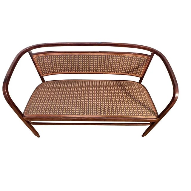 Original seating set around 1902 (no. 1597) type of wood: beech wood curved color: mahogany brown hand polished design:...