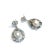 Bochic "Orient" Blue & White Topaz White Pearls Earrings Set 18K Gold & Silver For Sale - Image 9 of 10