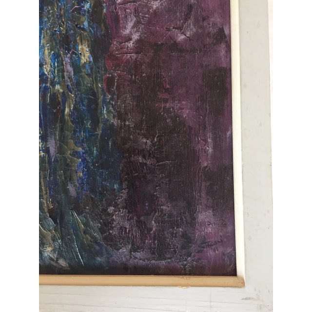 Abstract Mid-Century Modernist Woman's Portrait Painting For Sale - Image 3 of 6