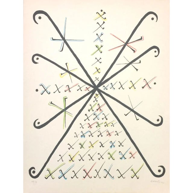 Letter X - Original Lithograph by Raphael Alberti - 1972 1972 For Sale